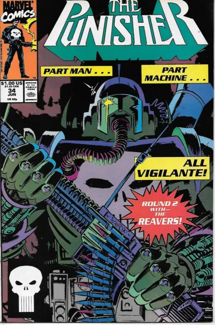 The Punisher Comic Book Volume 2 #34 Marvel Comics 1990 VERY HIGH GRADE UNREAD