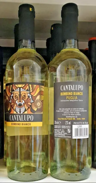 6 Bottiglie di Vino Bianco IGT Bombino Puglia da 75cl 12%vol