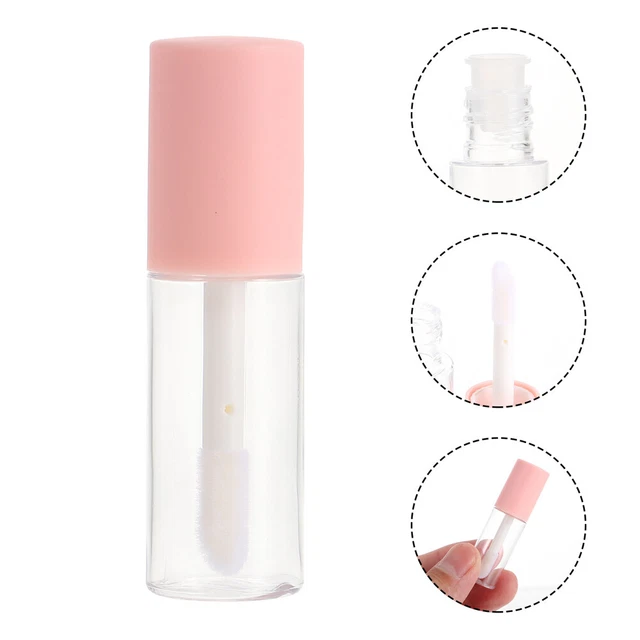 Muestra de brillo labial transparente de brillo labial contenedores tubo de brillo labial tubo de brillo labial