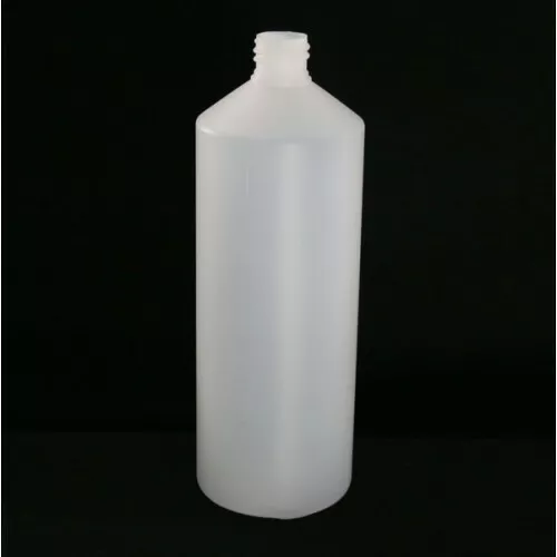 1L Litre Natural HDPE Plastic Round Bottle Brand New Semi Transparent