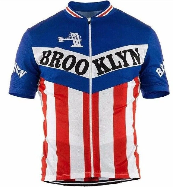 Brooklyn Chewing Gum Retro Cycling Jersey Short Sleeve Pro Clothing Bike Gear