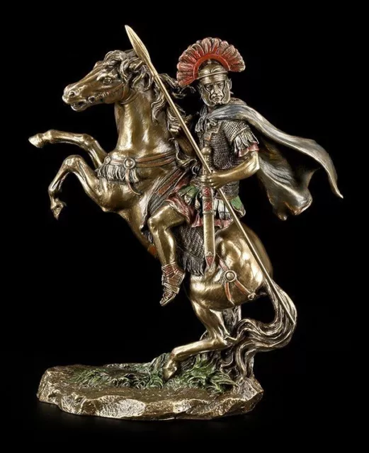 Römer Figur - Zenturio auf Pferd - Veronese Statue Deko Krieger bronziert