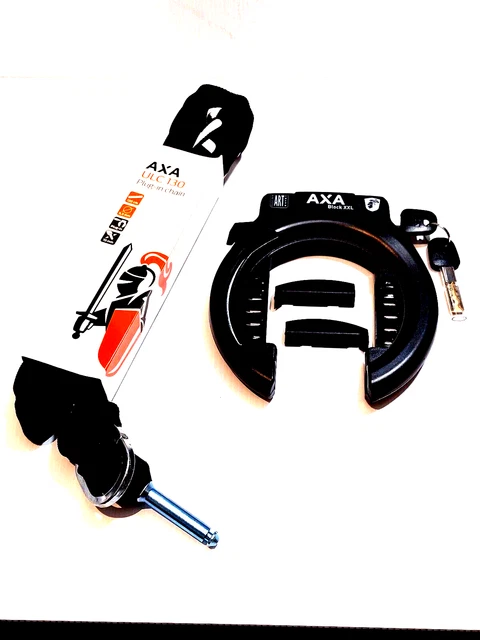 AXA Block XXL Retractable + ULC 130 Kette + Tasche - Rahmenschloss Set Hohe  Sicherheit