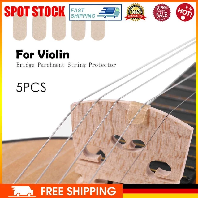 5pcs Violin String Protection Mat Mini Parchment Replacement Violins Accessories