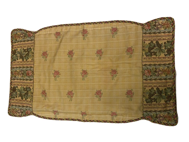 VTG Sweet Dreams luxury King sham Tapestry Yellow/Gold/ Rose NEIMAN MARCUS NEW VTG Sweet Dreams luxury King sham Tapestry Yellow/Gold/ Rose NEIMAN MARCUS NEW