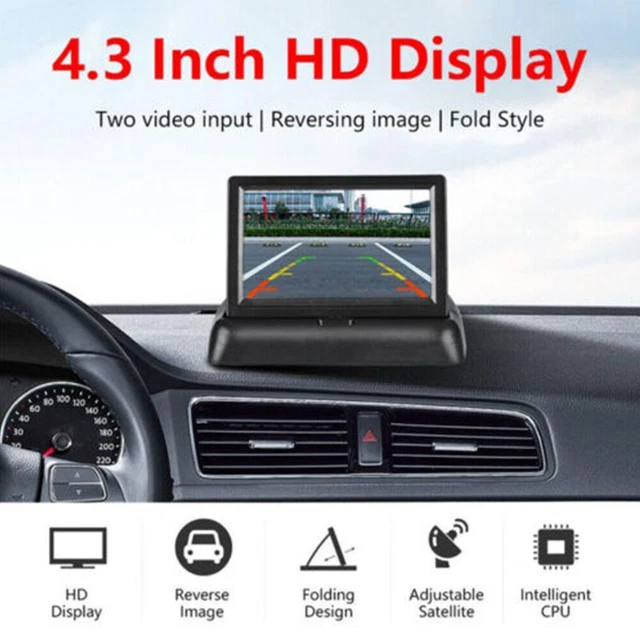 4.3" Car Foldable Monitor Backup Camera Rear View Parking System] U9F8