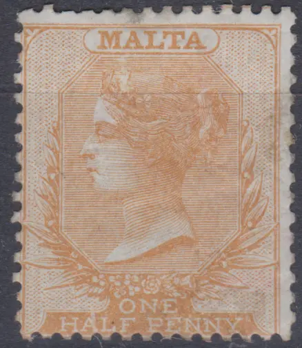 Malta 1861 1/2d Brown Orange SG2 Cat £1300