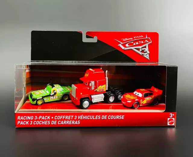 Disney Pixar Cars Racing Auto 3er Set Mit Mack Lightning McQuenn und Chick Hicks