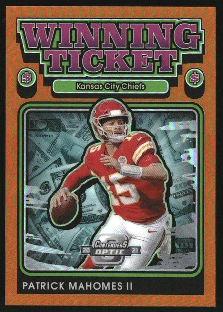 2021 Panini Contenders Optic Winning Tickets Orange #1 Patrick Mahomes II /50