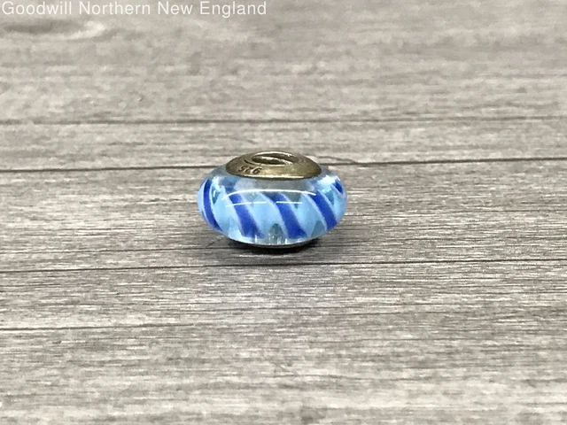 925 Sterling Silver Pandora ALE Glass Bead Charm 1/2" 3.33g