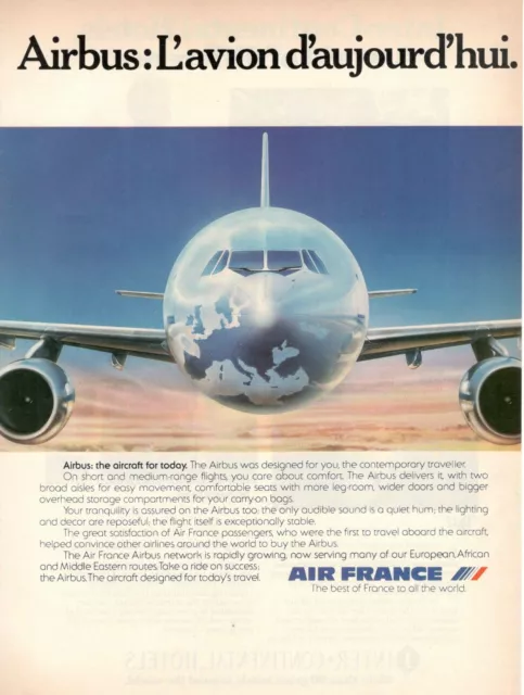 Air France Company Aerial 1979 Original Advertising' Airbus By Present