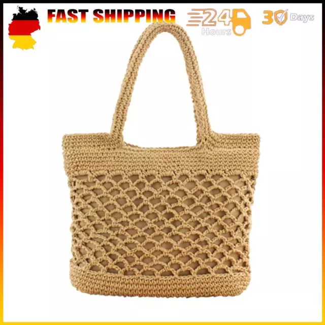 DE Do Domybest bolso de paja, cesta de la compra trenzada, bolso de playa de verano Da