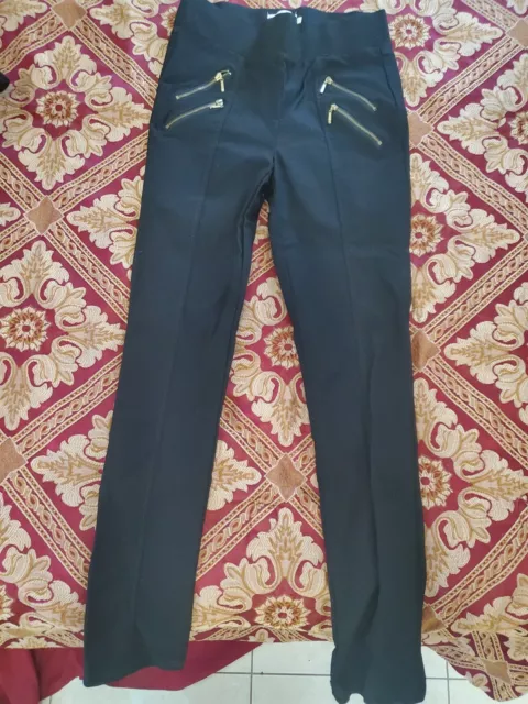 Women's black pants with zipper size M