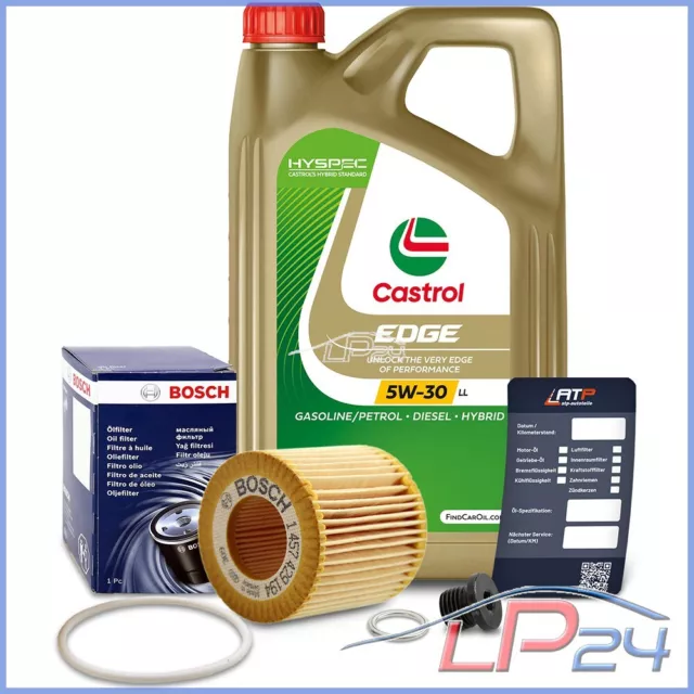 Bosch Filtre À Huile+5L Castrol Edge Fst 5W-30 Ll Pour Skoda Fabia 1.2 06-14