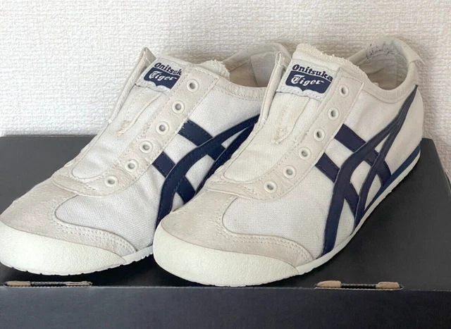 onitsuka tiger slip on cream navy