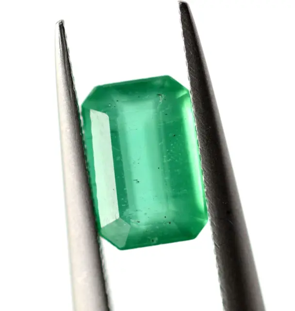 0.76 CT Naturel Vert Émeraude Desseré Octogone Coupe 6x4 MM non Traité Zambie