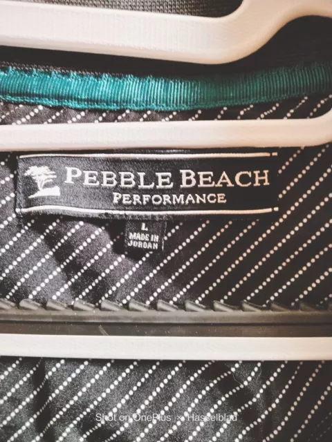 PEBBLE BEACH MEN'S Performance 1/4 Zip Golf Pullover Size: XL Preppy ...