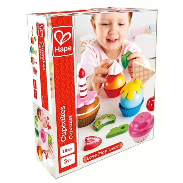 Hape Cupcakes Baking Pretend Play Cook/Bake Playset Kids/Toddler Activity Toy 3+