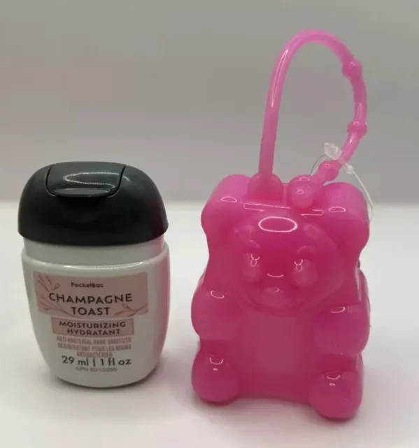 Bath & Body Works Pink Gummy Bear PocketBac Holder with Hand Sanitiser