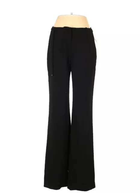 NWT Armani Collezioni Women's Size 8 Black 100% Wool Wide Leg Pants Drawstring