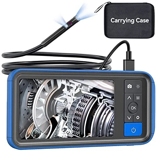 Dual Lens Endoscope Camera with Light,  4.5" HD Snake Borescope Inspection 5FT