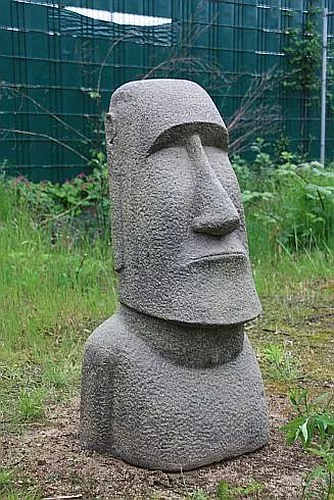 OSTERINSEL KOPF 61 cm HOCH FIGUR STEINGUSS HOHLGUSS FROSTFEST APL-Moai-060af 2