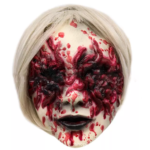 Halloween Creepy Scary Latex Mask Melting Face Zombie Horror Costume Cosplay AU