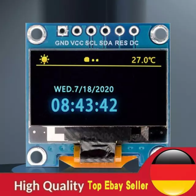 0,96 Zoll Display-Modul mit SSD1315-Treiber LCD-Modul (6Pin Dual-Color-Display)