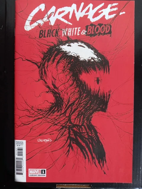 Carnage, Black White and Blood  #1 - 2nd print Gleason Red cover