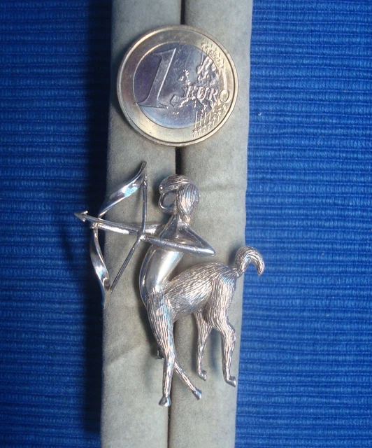 Broche En Argent Massif Signée René Delavan - Style Art Déco Années 1930, Occasion Vintage