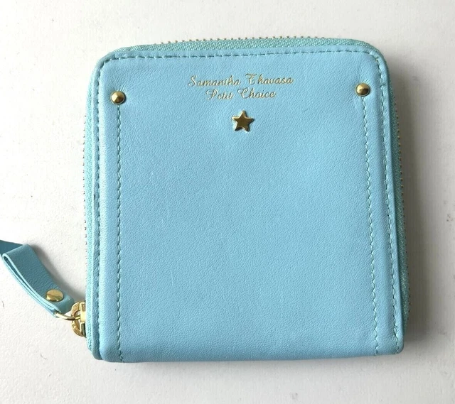 SAMANTHA THAVASA Blue ZIP AROUND  Petit Choice STAR Wallet ~ NEW