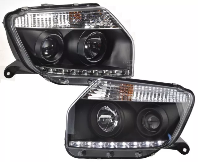 Led Tagfahrlicht Scheinwerfer Dacia Duster 14-17 Schwarz Links Rechts Satz