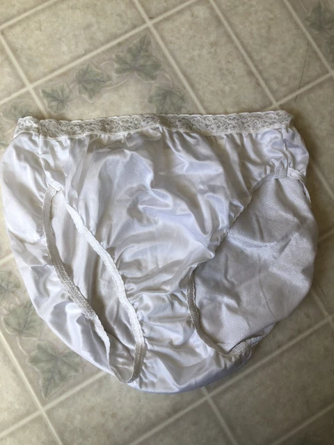 80S HANES NYLON GRANNY Panties Butter Soft Silky Stretch Band Sz 9