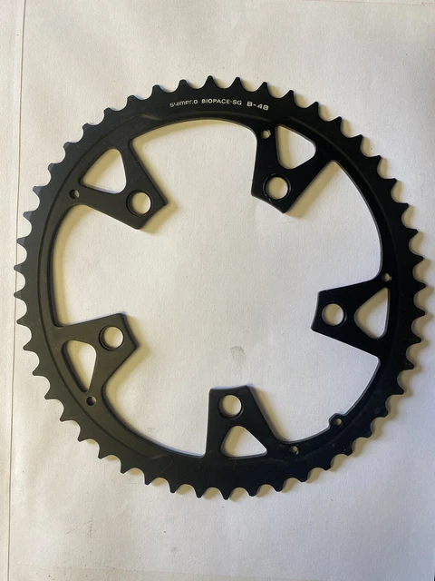 Plateaux Shimano Biopace SG 48 38 28 Dents – XT M730 – VTT – Argent – Occasion