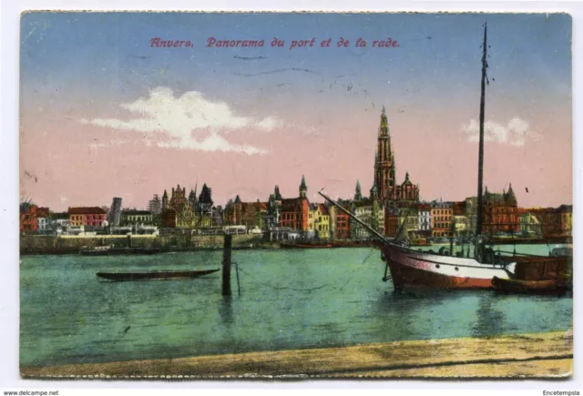 CPA - Carte postale-Belgique-Anvers -  Panorama du Port et de la Rade - 1919