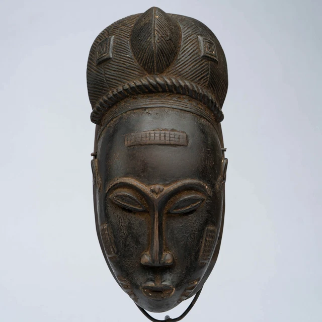 Masque Baoulé / Yaouré – Art Tribal Premier Africain – Côte D’Ivoire – Bois – H 44 Cm