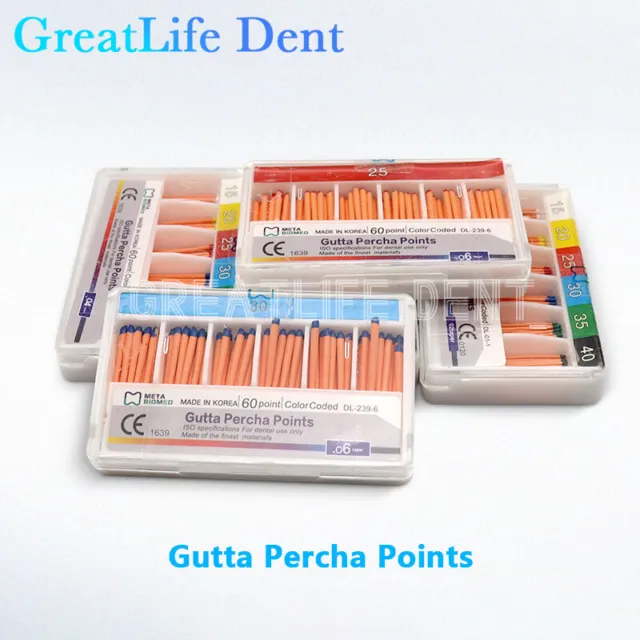 10box Dental Endodontic Gutta Percha Points Taper .02/.04/.06 #15-40 GreatLife 2