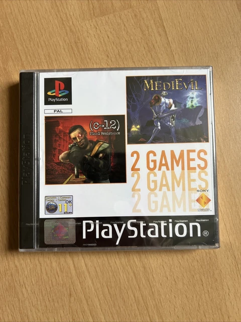 Jeux PS1 Medievil & C-12 Final Resistance - Version Allemande Complète (CIB) - Très Bon état