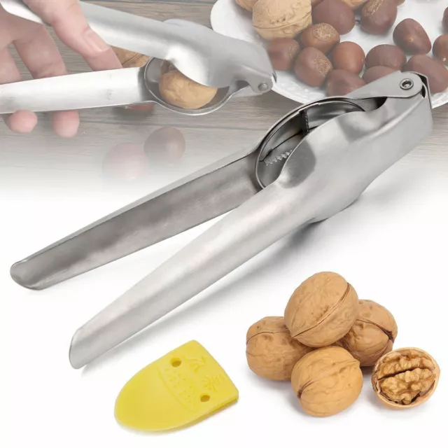 Stainless Steel Chestnut Walnut Pecan Hard Fruit Nut Cracker Opener Cutter Tools 3