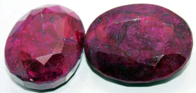 2 Pcs Lot 750.00 Ct Huge Red Ruby Museum Grade Oval Loose Gemstone 3