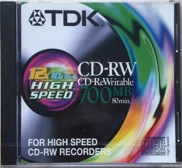 5x TDK Diskette - CD-RW 700MB - 12x High Speed - CD-ReWritable