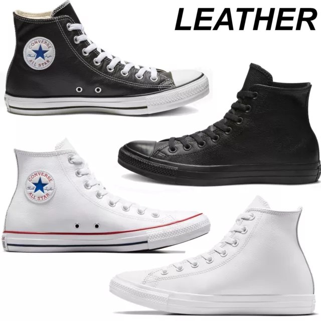 Converse Men's Chuck Taylor All Star LUXE LEATHER Hi Top Sneaker Rubber Outsole