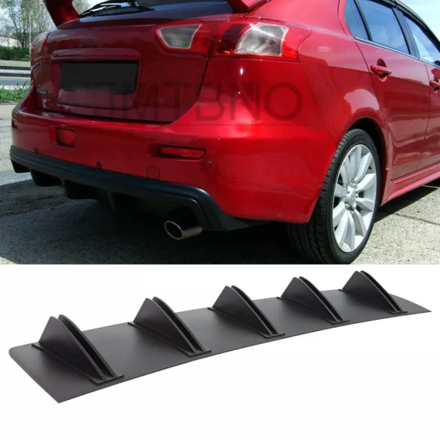 For Mitsubishi Lancer Rear Diffuser Shark Fins Bumper Lip Splitter Spoiler Kit