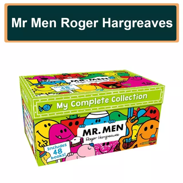 Roger Hargreaves Mr. Men My Complete Collection 48 Books Box Set Mr.Bump,Mr Snow