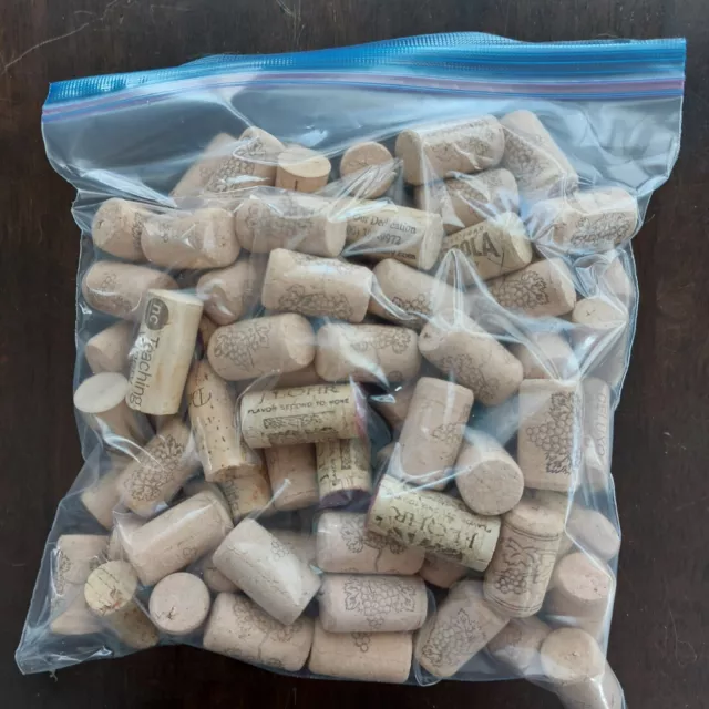 Premium Used Wine Corks, Natural Wine Corks from around the World (lots of 100)