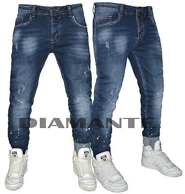 Jeans slim elasticizzati azzurri con orlo grezzo meASOS in Denim da Uomo colore Blu Uomo Abbigliamento da Jeans da Jeans a sigaretta 
