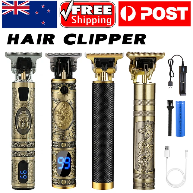 LCD Men Portable Electric Hair Trimmer Clippers Beard Shaver Cutting Cordless AU