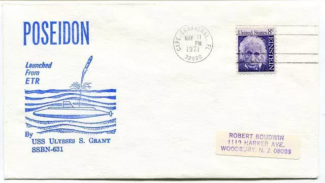 1971 POSEIDON Submarine Launch from ETR USS Ulysses S. Grant  - Cape Canaveral