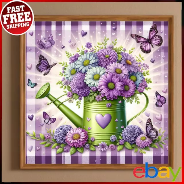 5D DIY Full Round Drill Diamond Painting Flower Kit Home Decor Art Craft 30x30cm