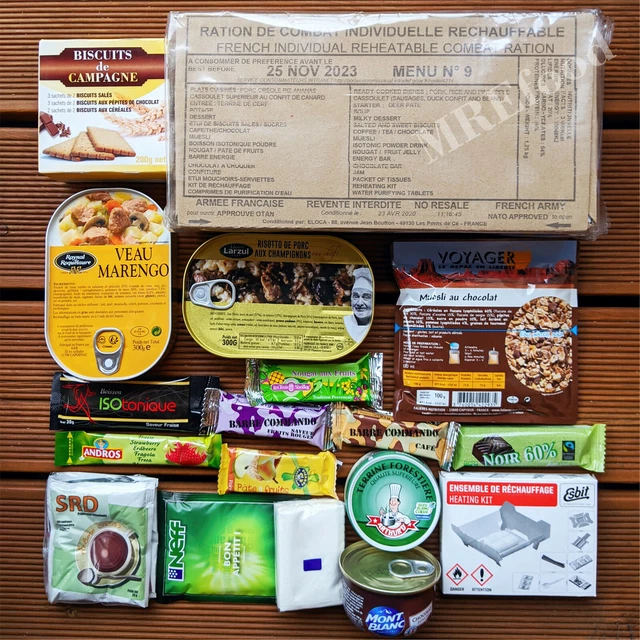 French Combat Ration FOOD RATION MILITARY French RCIR Army Daily Pack France 24H MRE ...